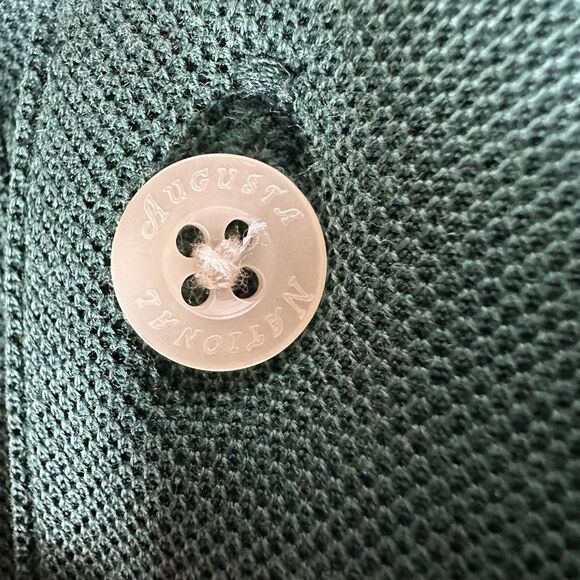 Men's Masters Collection 60's Two Ply Mercerized Green Golf Polo W/ Logo Size XL - Picture 6 of 10